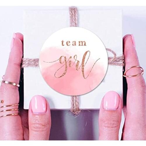 Team Boy Team Girl Stickers Boy Or Girl Vote Sticker For Gender Reveal Party Creative Decoration Baby Shower Supplies