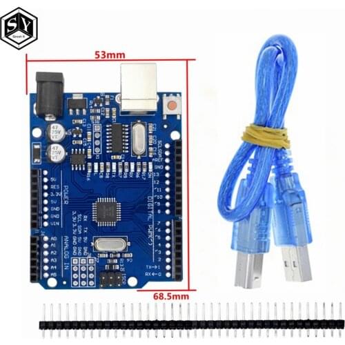 GREAT IT high quality One set UNO R3 CH340G+MEGA328P Chip 16Mhz For Arduino UNO R3 Development board + USB CABLE