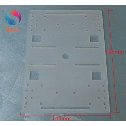 195*145*3mm Transparent Acrylic Chassis Plastic Frame Plate for DIY Smart Car Accessories