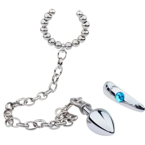 Sex Toys C Ring Penis Ring Anal Plug Anchor Set Out Anal Plug Pull Ring