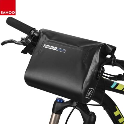 Sahoo 3L Full Waterproof Mountain Road Cycling Bike Bicycle Handlebar Bag Pannier Pouch Basket Dry Bag Shoulder Strap Frame Bag