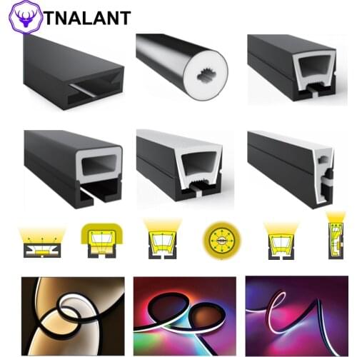 LED Neon Rope Tube Flexible led Strip Light black Silica Gel Soft Lamp Tube SK6812RGBW WS2811 WS2812B 5050 IP67 Waterproof