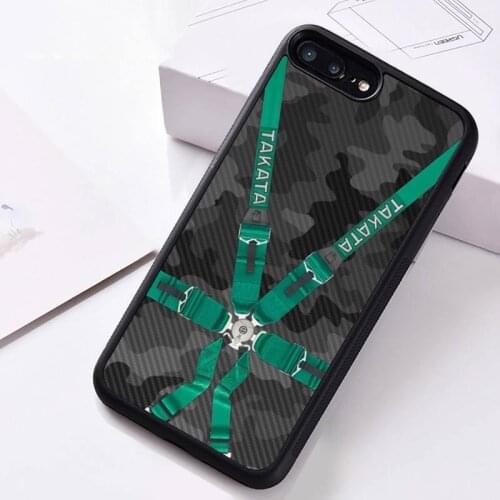 Takata Harness Carbon Camouflage Phone Case Rubber For iphone 12 11 Pro Max Mini XS Max 8 7 6 6S Plus X 5S SE 2020 XR cover
