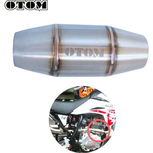 OTOM Motorcycle Exhaust Expansion Pipe Large And Small Size Modified Muffler Stainless Steel Tube For KTM HONDA KAWASAKI SUZUKI