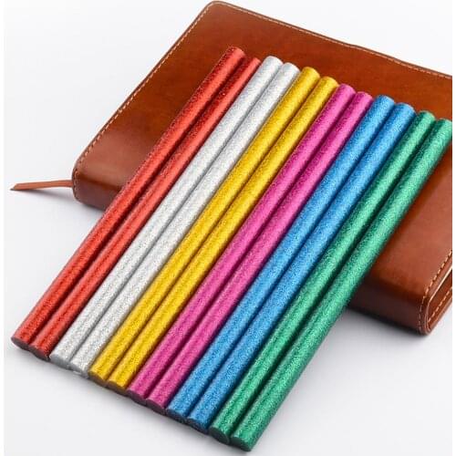 10Pcs Colored Hot Melt Glue Sticks 11mm Adhesive Assorted Glitter Glue Sticks Professional For Electric Glue Gun Craft Repair