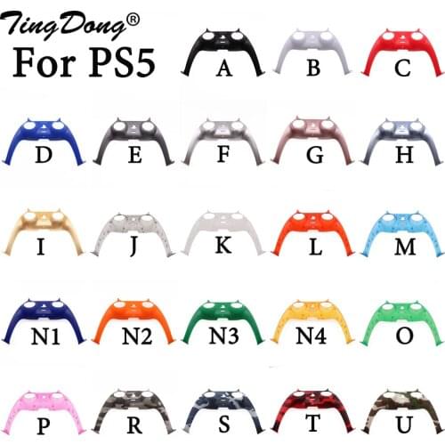 TingDong 10PCS For PS5 Gamepad Decorative Strip Replacement Shell Cover Decoration Strip For DualSense 5 PS5 Controller