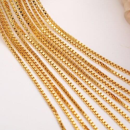 12pcs Gold Filled Necklace box Chain Chunky Chain Necklace Men women girls Vintage Party Men Jewelry bracelet gift couple charm
