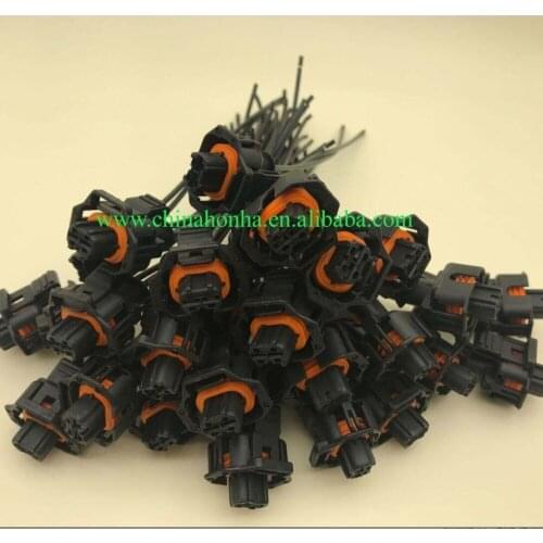 Free shipping 2/5/10/20/50/100 pcs 2 Pin/Way Female Common Rail Injector Plug Socket Electric Connector wire harness