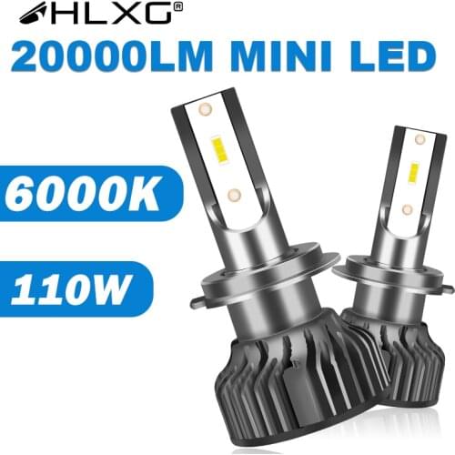 2PCS H11 H1 Led H8 H9 H4 Car Headlight Lamp F2 LED H7 9005/HB3 9006/HB4 Led 1860 LED CSP Chips 20000LM 110W Bulbs lampara led