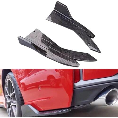 Carbon Fiber Car Bumper Spoiler Rear Lip Angle Splitter Diffuser Winglet Wings Anti-crash Modified Car Body Side Skirt 2 pcs