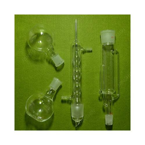 250ml Soxhlet Extractor with condenser,Pumping tube and two 24/29 flat flasks