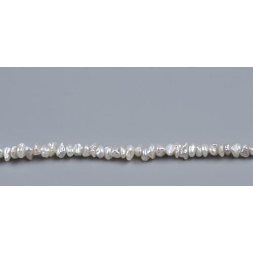 4-5mm White central Drilled Keshi Freshwater Pearls