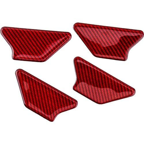 4pcs/Set Door Handle Bowl Cover Trim Carbon Fiber Red Fit for VW Golf 6 GTI MK6 2008 2009 2010 2011 2012