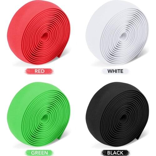4pcs Bike Handlebar Tape Road Bicycle Anti-slip EVA Shock Absorption Handle Bar Tape Cycling Handle Belt Cork Wrap End Plugs
