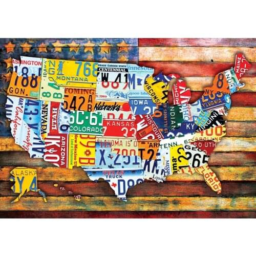 5D DIY Diamant Painting Handicraft Cross Stitch "USA Map"Full Square /Round Diamond Embroidery Sale Pictures Home Decoration