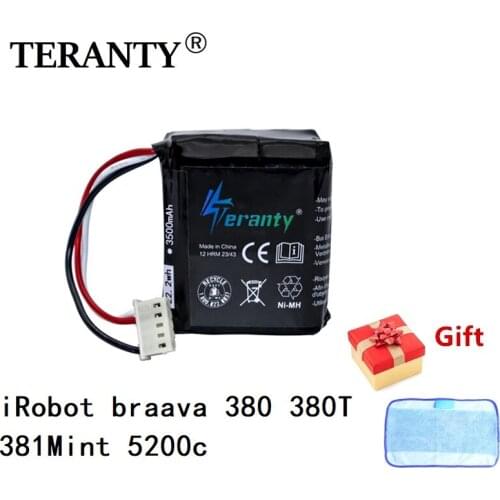 7.4V 3000mAh 3200mah 3500mAh Li-Po Battery for iRobot Roomba Braava 380 380t Mint 5200c 7.2v Li-Po Rechargeable battery 1Pcs
