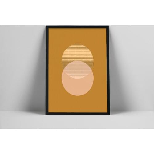 Abstract Circles Art Print | Minimalist Geometric Poster | Overlapping Circles Artwork | Minimlor Artwt ster |semalcial FeatCol