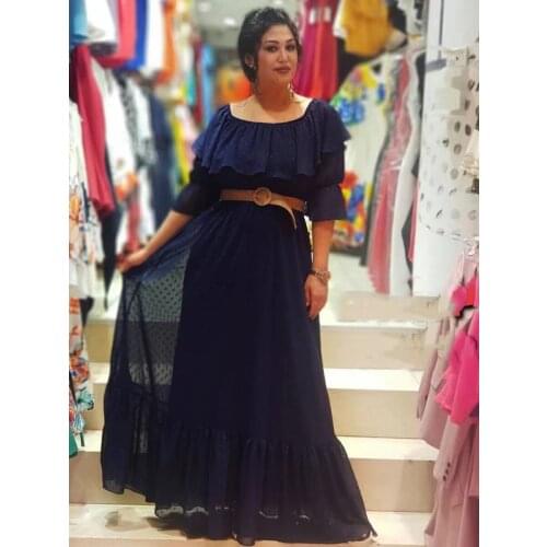 African Dresses For Women Plus Size Dashiki Robe Africaine Femme Summer Off Shoulder Long Dress Elegant Kaftan Ladies Clothing