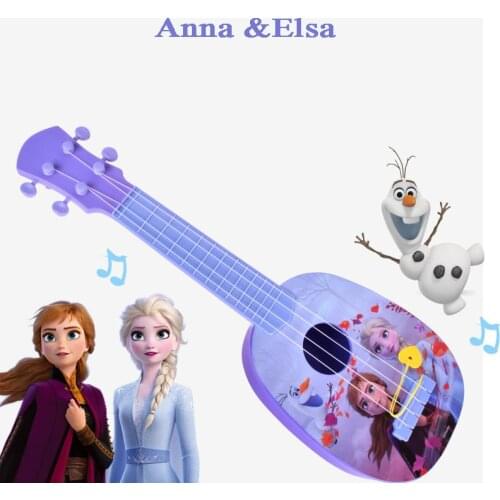 New Anime Figure Disney Frozen 2 Children Musical toys Ukulele Guitar Toys for Children Elsa Frozen Figure Cartoon Toys for Kid
