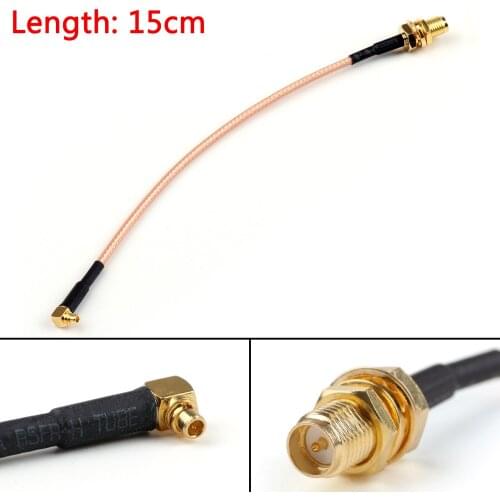Artudatech 15cm 50cm RG316 Cable RP.SMA Female Plug To MMCX Male Right Angle Pigtail 6in 20in FPV