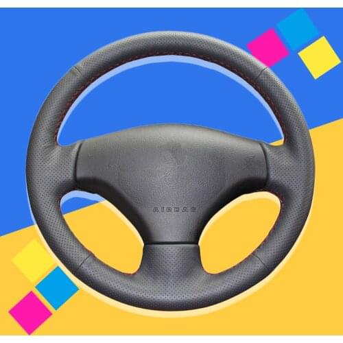 Auto Braid On The Steering Wheel Cover for Peugeot 206 2007-2009 Peugeot 207 2011 Citroen C2 DIY Car Braiding Covers Car-styling