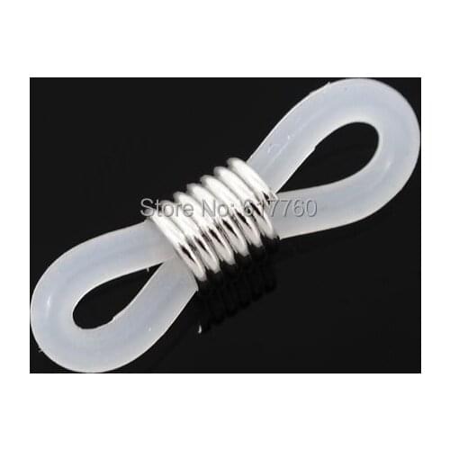 Free Shipping! 40 Rubber Connectors for Glasses Holder Necklace Chain (E06698)