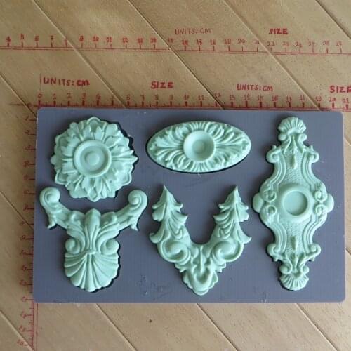 Flower retro art plant foliage silicone fandont mold Silica gel moulds Chocolate molds candy mould cake baking decoration tools