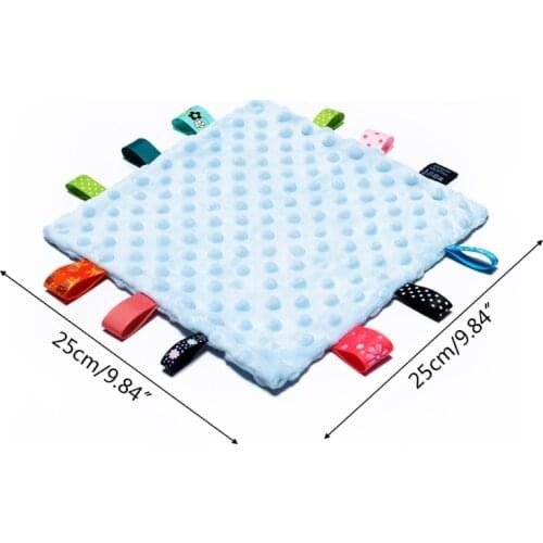 Baby Appease Towel Soft Soother Teether Infants Comfort Sleeping Nursing Cuddling Square Sensory Security Blanket Toys with Tags