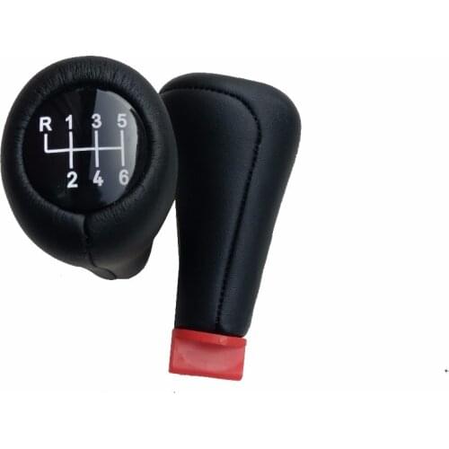 5/ 6 Speed Car Gear Shift Knob With Real Leather Emblem Logo For BMW 1 3 5 6 Series E30 E32 E34 E36 E38 E39 E46 E53 E60 E63 E83