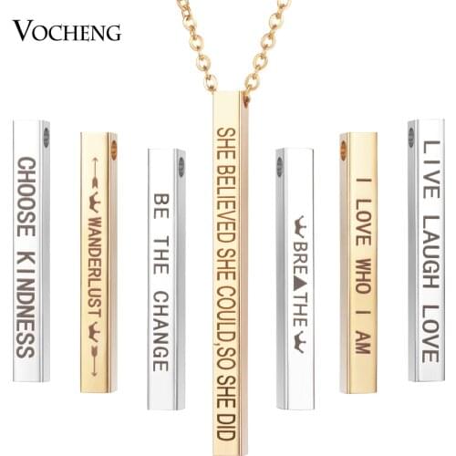 Customized 10pcs/lot 50cm Stainless Steel Mantra Necklace Inspirational Engraved Pendant Hand Engrave Stamped Jewelry SL-011*10