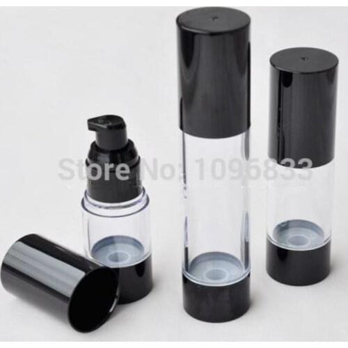 30ML Classic Black Airless Bottle, Vacuum Lotion Pump Bottle, Cosmetic Essence Lotion Packaging Bottle, 35pcs/Lot