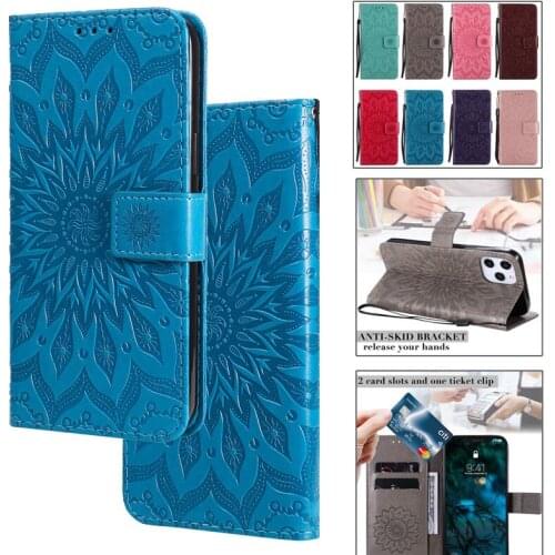 2021 Sunflower Wallet Flip Leather Case For Samsung Galaxy A22 A82 A12 A32 A42 A52 A72 5G S21 S20 FE Plus Ultra Phone Book Back