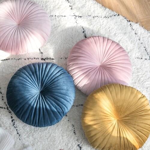 Creative design Nordic ins small pumpkin round velvet pillow cushion office waist pillow sofa cushion
