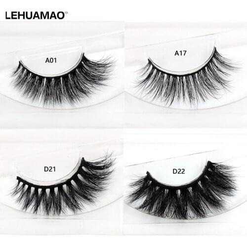 LEHUAMAO Mink Lashes 3D Mink False Eyelashes Long Lasting Natural & Lightweight Mink Eyelashes Extension Makeup Dramatic Lashes
