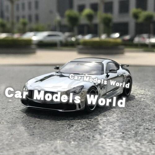 Diecast Car Model Almost Real A M G GT R G T R 2017 1:43 (Glossy Chrome) + SMALL GIFT