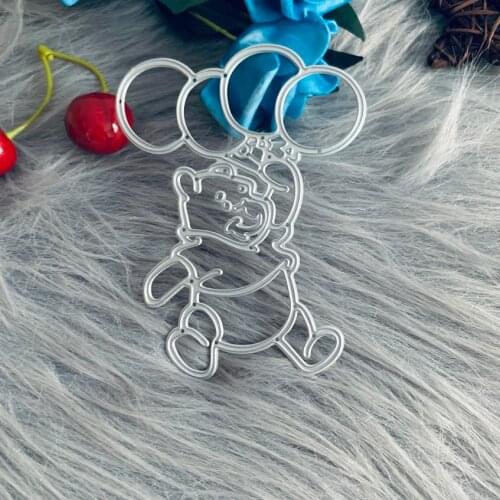 Cartoon character bear balloon model metal cutting dies Scrapbook knife mould blade punch stencils die cutter metal embossing
