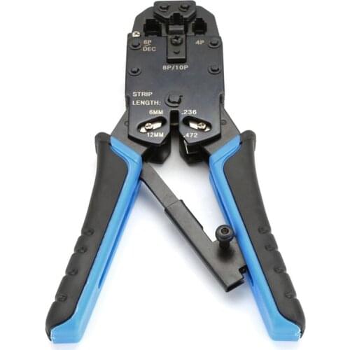 Multi-Function Cable Clamp 10P10C Crystal Head Cable Clamp 10 Core Crimping Pliers Crimping Tool Network Repair Tool