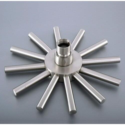Brushed Nickel Star Shape Shower head Rainfall Shower Head Rain Shower Faucet Head Ksd270
