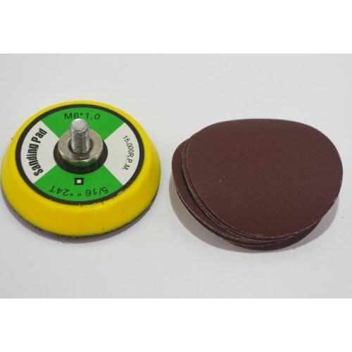 2" 50mm 100pcs Flocking sandpaper With 1pcs Self-adhesive disk