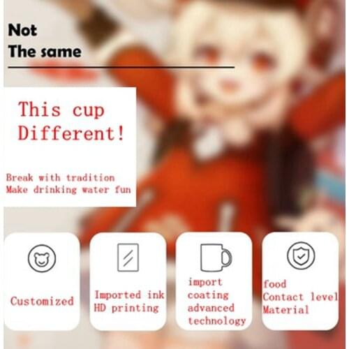 2021 New Anime Genshin Impact Peripheral Mug KLEE VENTI Two-dimensional Color Changing Cup Ceramic Water Cup Custom