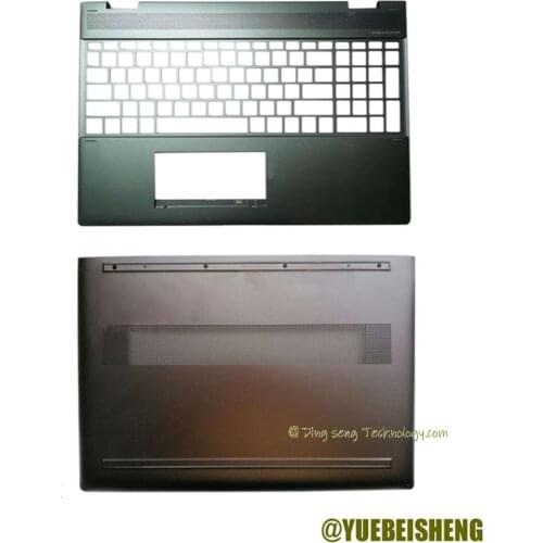 YUEBEISHENG New/org For HP Spectre X360 15-CH palmrest US keyboard bezel upper cover +Bottom base case Bottom cover