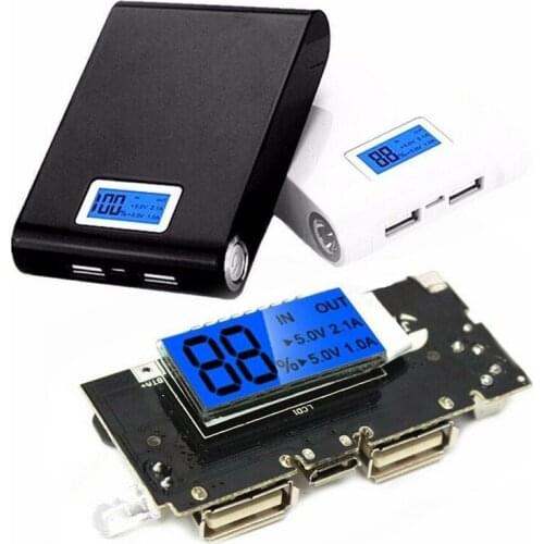 New Hot Mobile Power Bank Battery Charger Module Board Dual USB Digital Display 5V 1A/2.1A SMR88