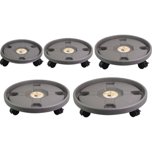 Mobile Flowerpot Stand Pallet Plastic Vase With Roller Round Base Potted Plant Receiving Water Flower Pot Holder Universal Wheel