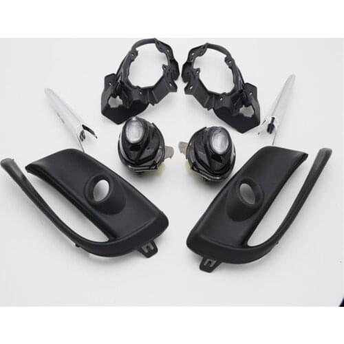 Full Set Chrome Spot Light Fog Lights Lamp Kit w/Brackets + Covers For Mazda 3 Axela 2017-2018