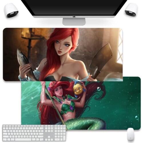 Disney Ariel Rubber PC Computer Gaming mousepad Mouse Pad Company XL Large Keyboard PC Desk Mat Takuo Anti-Slip Comfort Pad