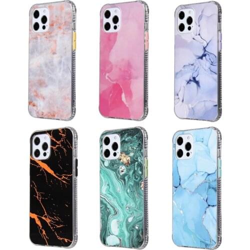 Luxury Marble Phone Case For iphone 11 12 Pro Max Mini XS X XR 7 8 plus SE 2020 Case Clear Silicone Shockproof Protection Cover