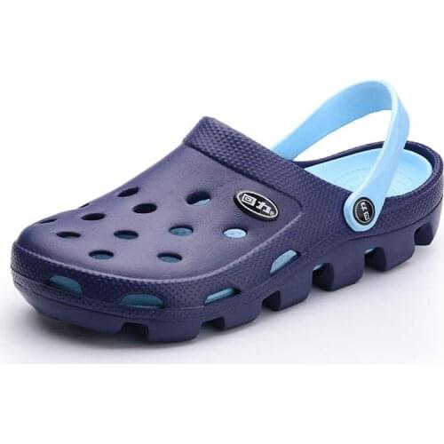 New men sandals hole slippers couple mules and clogs garden shoes for men women unisex breathable beach shoes 36-44 BF20