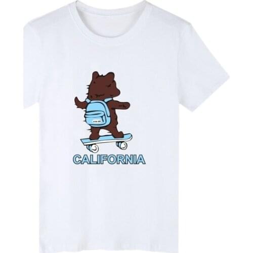 Slide The Bear Cute Cartoon Cool and Hiphop Fashion Printing Women/men T-shirts