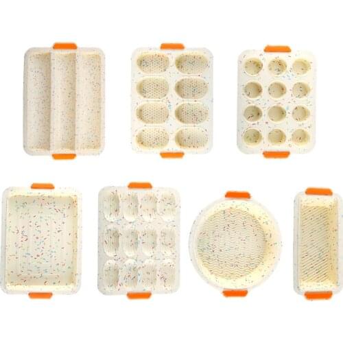 Silicone Two-color Cake New Color Dot Silicone Thickening Muffin Cup Jelly Pudding Oven Bread Cake Baking Moulds Bakeware