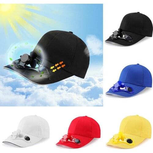 Sunscreen Solar Powered Fan Hat Summer Outdoor Sport Hats Sun Protection Cap Cool Fan Bicycling Climbing Unisex Baseball Cap